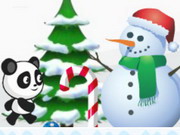 Course de panda de Noël