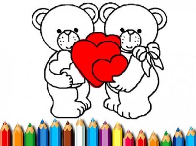 Coloriage Joyeuse Saint Valentin